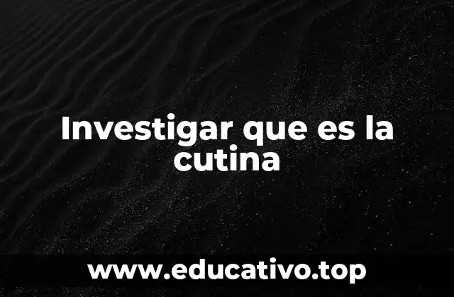 Investigar que es la cutina