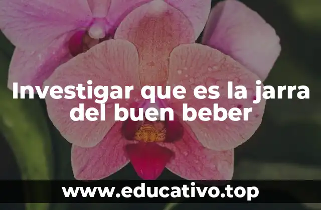 Investigar que es la jarra del buen beber