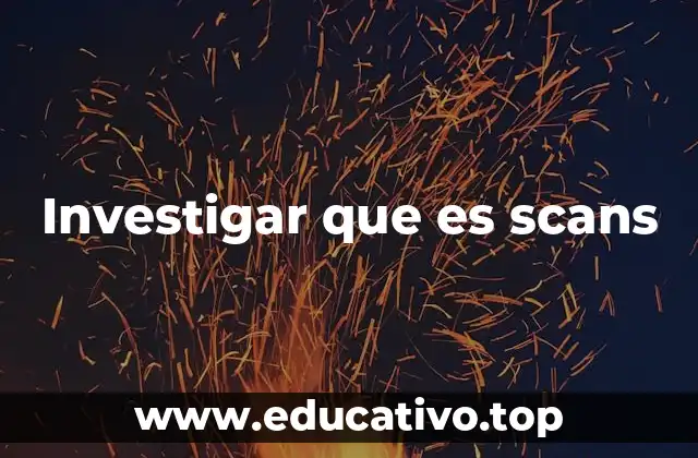 Investigar que es scans