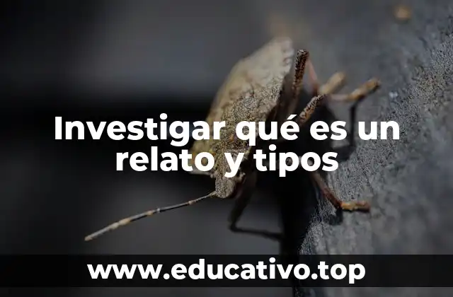 Investigar qué es un relato y tipos