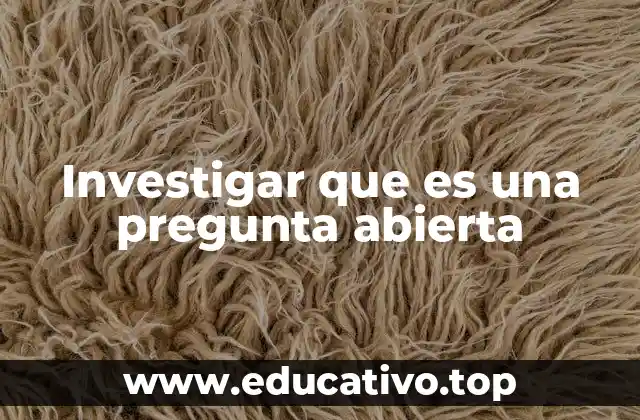 El rol de las preguntas abiertas en la investigación cualitativa