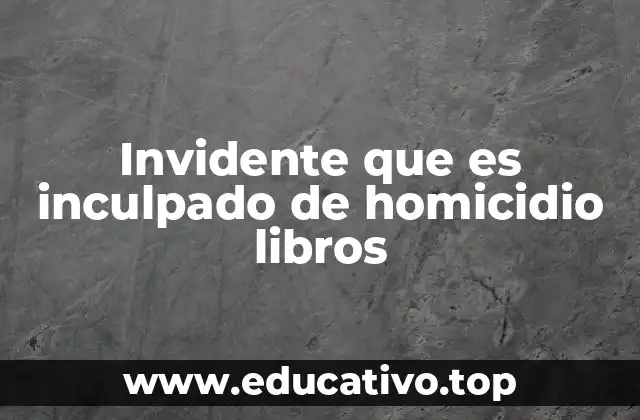 Invidente que es inculpado de homicidio libros