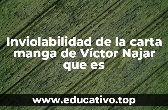 Inviolabilidad de la carta manga de Víctor Najar que es