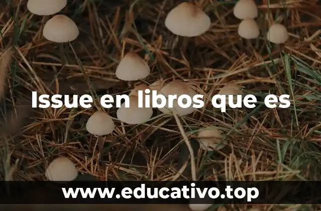 Issue en libros que es