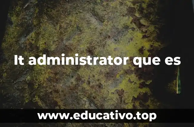 It administrator que es