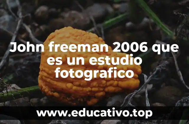 John freeman 2006 que es un estudio fotografico
