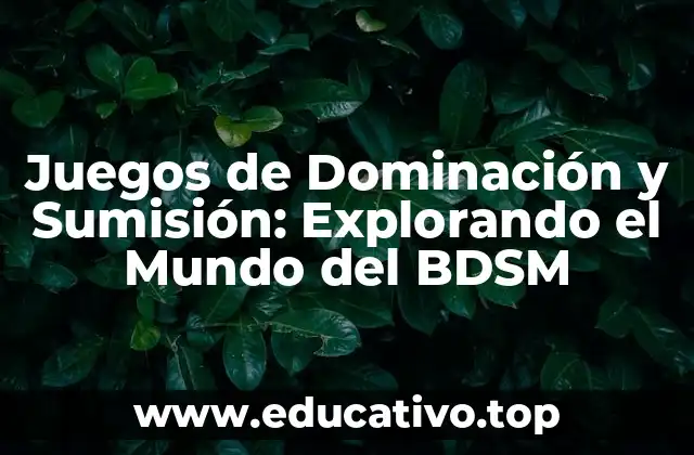 Juegos de Dominación y Sumisión: Explorando el Mundo del BDSM