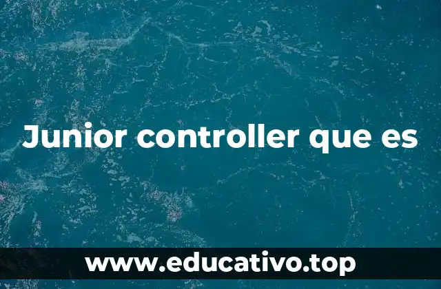 Junior controller que es