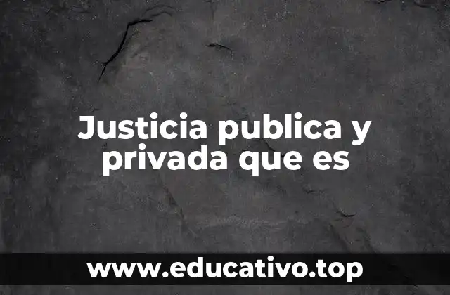 Justicia publica y privada que es