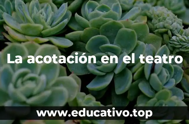 La acotación en el teatro