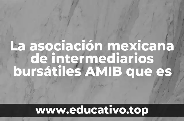 La asociación mexicana de intermediarios bursátiles AMIB que es