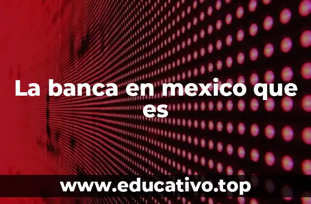 La banca en mexico que es