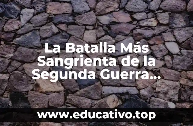 La Batalla Más Sangrienta de la Segunda Guerra Mundial: Una Mirada a la Batalla de Stalingrado