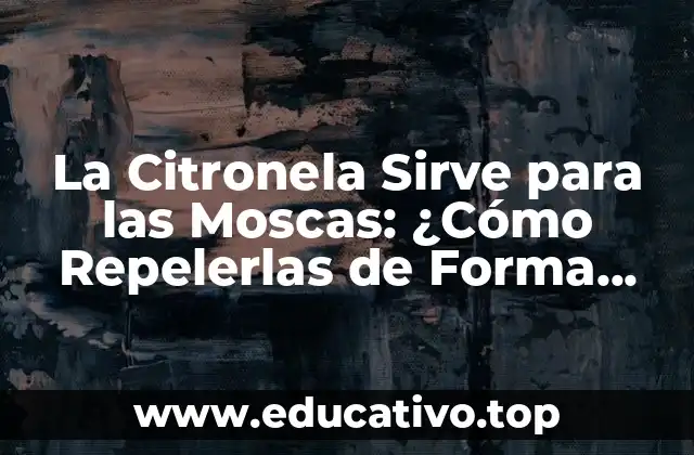 La Citronela Sirve para las Moscas: ¿Cómo Repelerlas de Forma Natural?