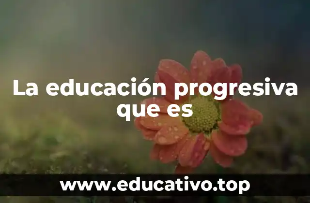 La educación progresiva que es