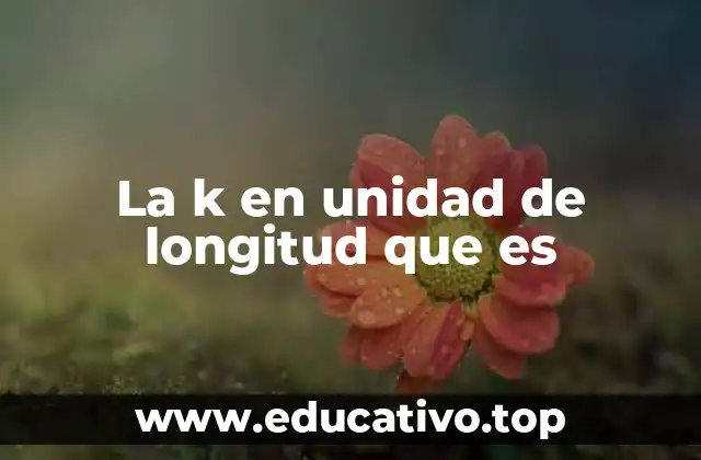 La k en unidad de longitud que es