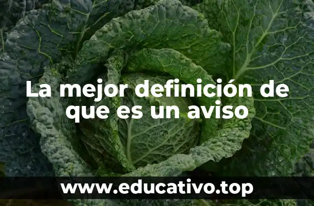 La mejor definición de que es un aviso