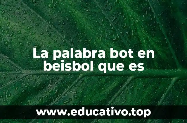 La palabra bot en beisbol que es