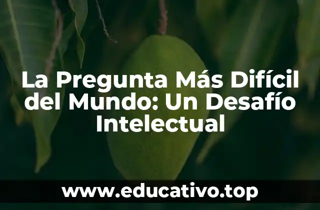 La Pregunta Más Difícil del Mundo: Un Desafío Intelectual