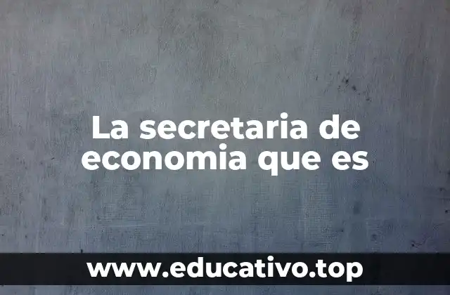 La secretaria de economia que es
