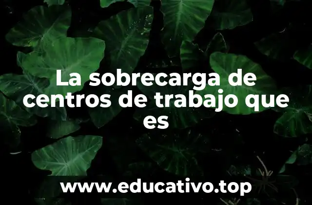 La sobrecarga de centros de trabajo que es