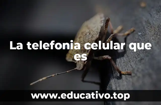 La telefonia celular que es
