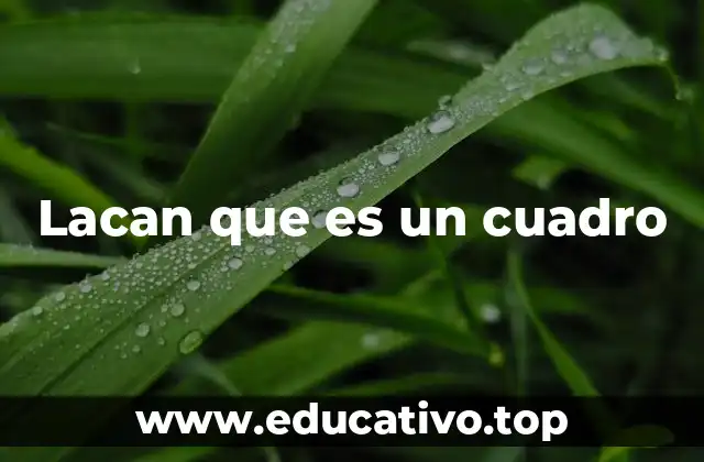 Lacan que es un cuadro