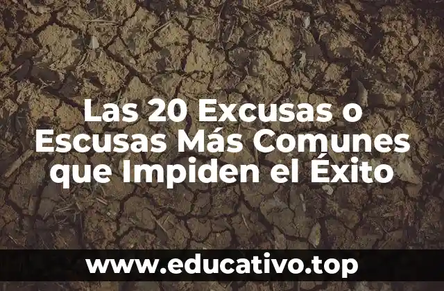 Las 20 Excusas o Escusas Más Comunes que Impiden el Éxito