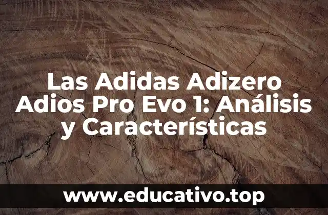 Las Adidas Adizero Adios Pro Evo 1: Análisis y Características