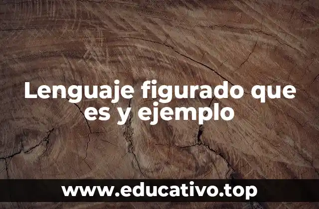 Lenguaje figurado que es y ejemplo