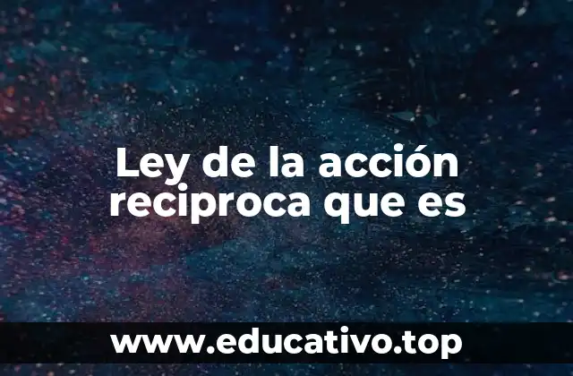 Ley de la acción reciproca que es