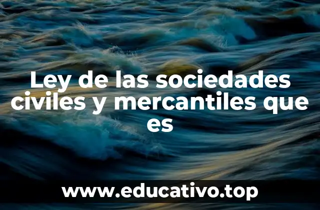 Ley de las sociedades civiles y mercantiles que es