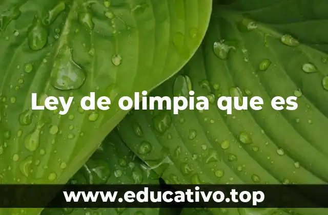 Ley de olimpia que es