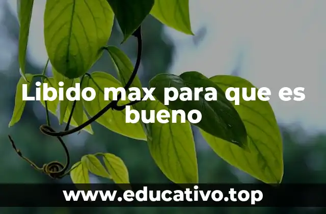 Libido max para que es bueno