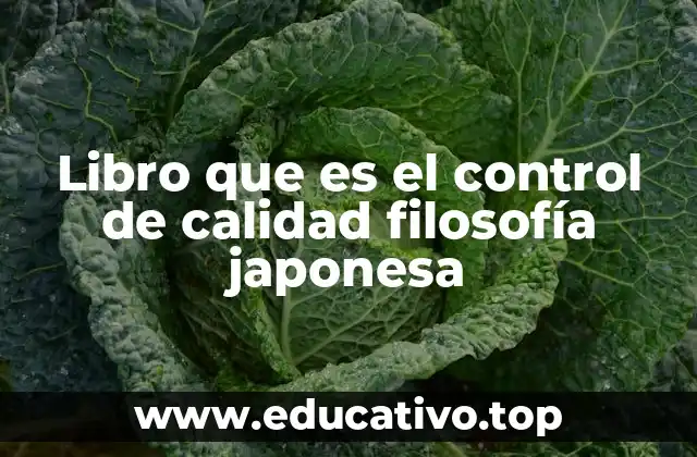 Libro que es el control de calidad filosofía japonesa