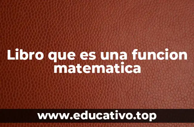 Libro que es una funcion matematica