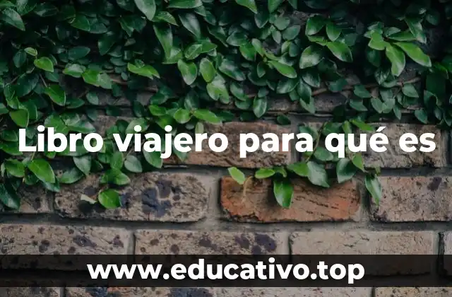 Libro viajero para qué es