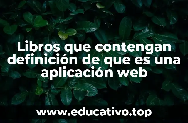 Libros que contengan definición de que es una aplicación web