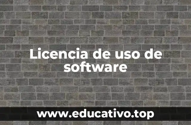 Licencia de uso de software