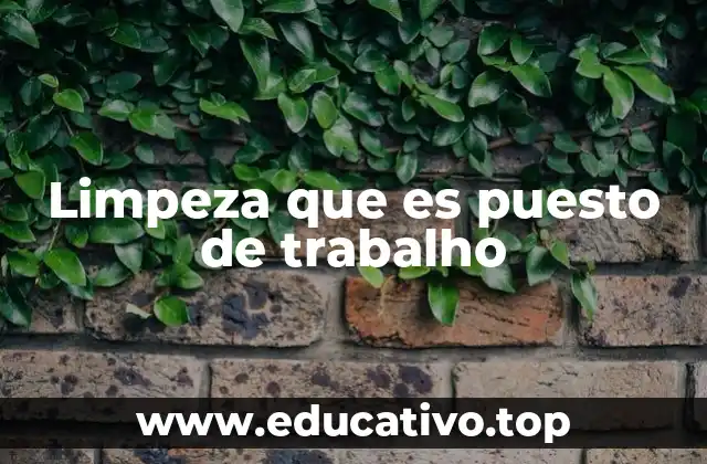 Limpeza que es puesto de trabalho