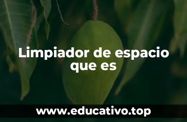 Limpiador de espacio que es