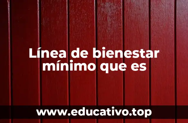 Línea de bienestar mínimo que es
