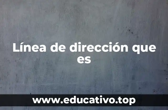 Línea de dirección que es