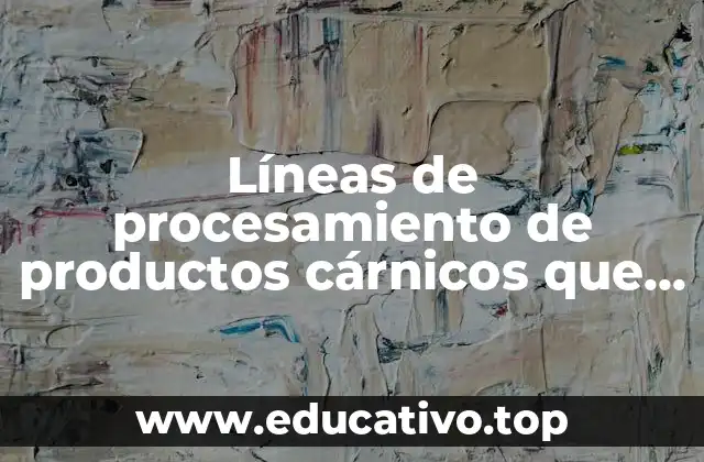 Líneas de procesamiento de productos cárnicos que es