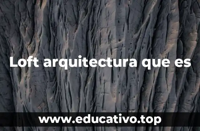 Loft arquitectura que es