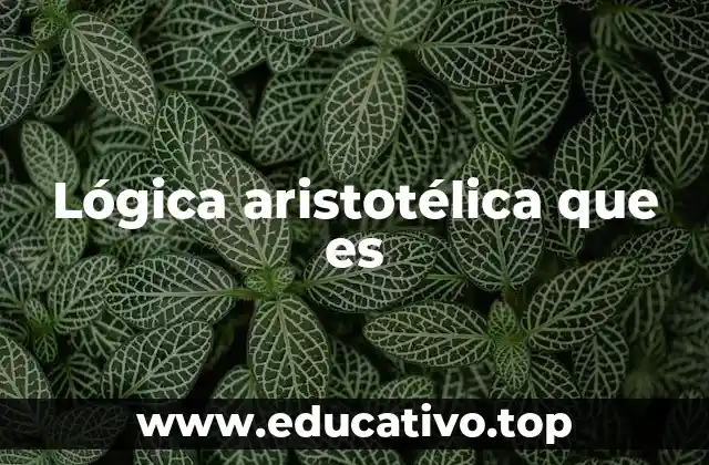 Lógica aristotélica que es