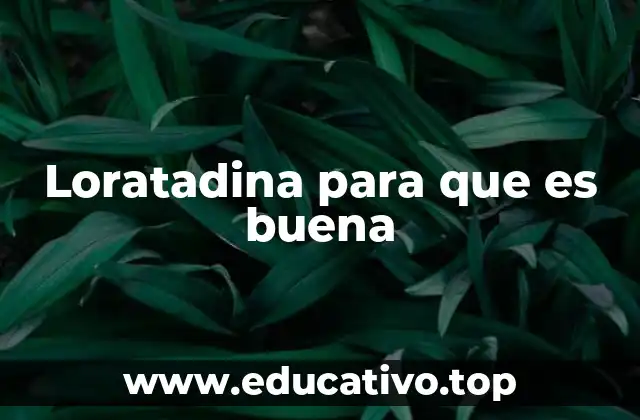 Loratadina para que es buena