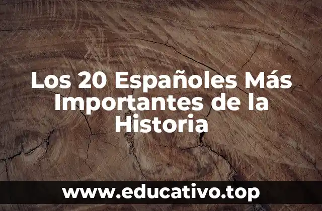 Los 20 Españoles Más Importantes de la Historia