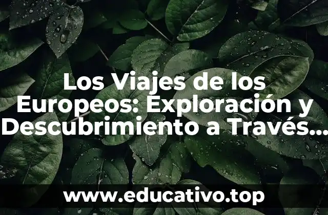 Los Viajes de los Europeos: Exploración y Descubrimiento a Través de los Siglos