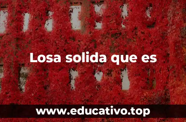Losa solida que es
